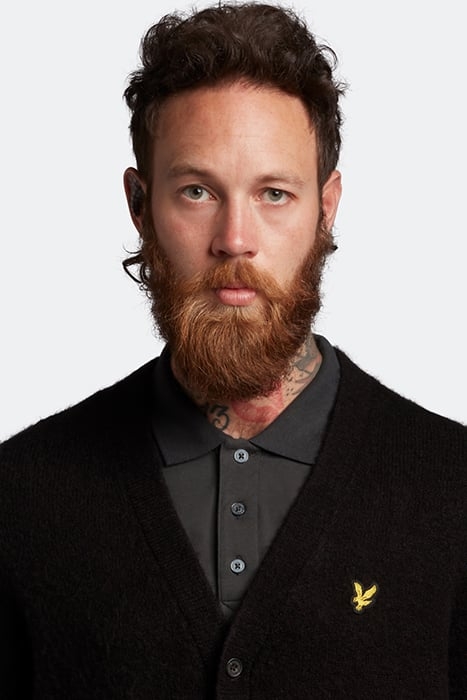 BRUSHED CARDIGAN JET BLACK 4