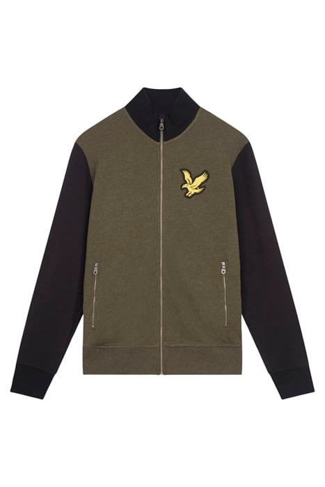 BLOCK MARL TRACK TOP OLIVE MARL/JET BLACK 5