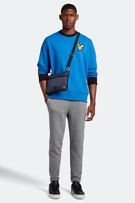 BLOCK MARL SWEATSHIRT BRIGHT BLUE MARL/JET BLACK 3