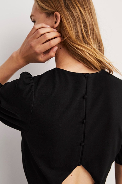 CUT OUT JERSEY MINI DRESS BLK 5