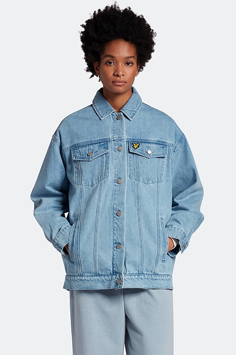 OVERSIZED DENIM JACKET LIGHT RINSE WASH 1