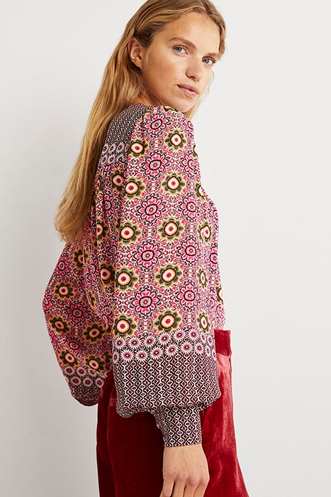 PRINTED YOKE DETAIL TOP PNK 3