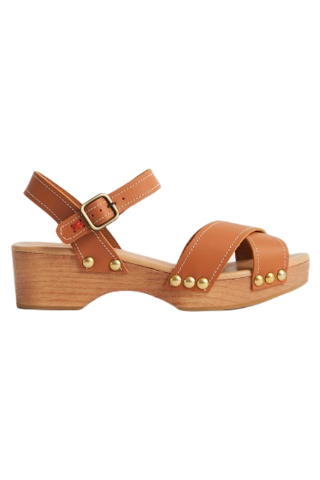 OPEN TOE CLOGS MID TAN 1