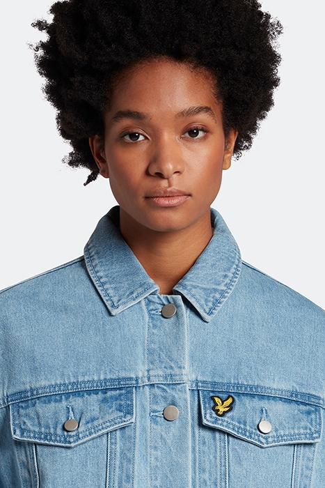 OVERSIZED DENIM JACKET LIGHT RINSE WASH 4