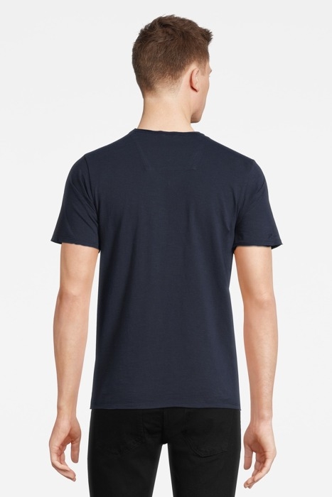 BASIC V-NECK TEE SLUB JERSEY DK. NAVY 3
