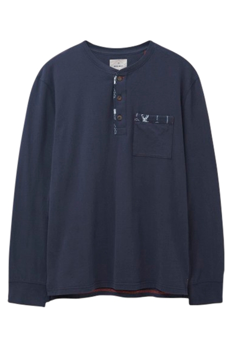 STAG FAMILY TIME JERSEY PJ TOP NAVY MULTI 1