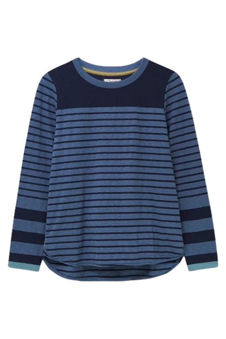 CASSIE STRIPE TEE NAVY MULTI 1