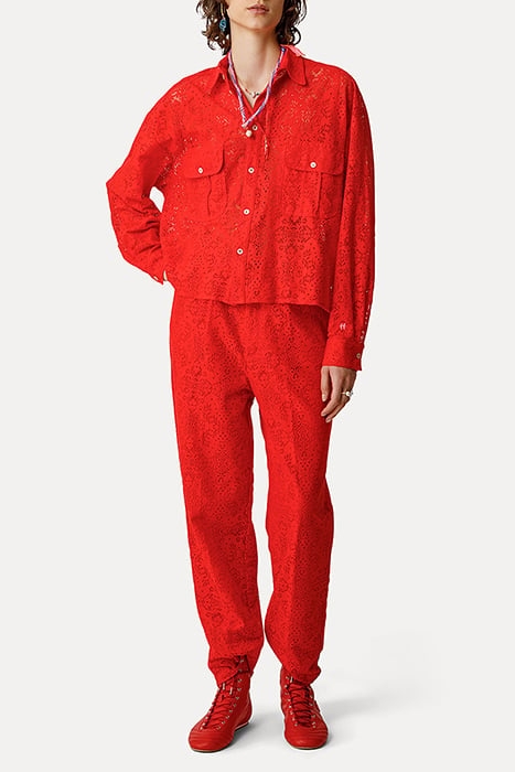 JACQUARD LACE 5 POCKETS PANTS LIPS 4