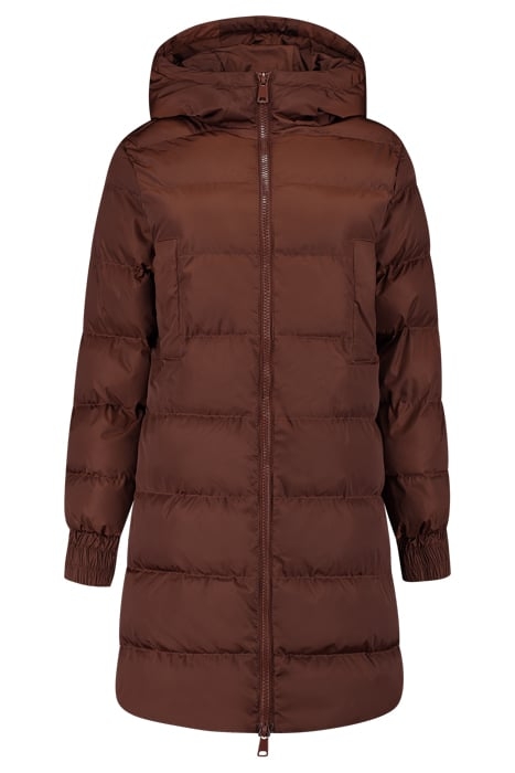 ALLI PUFFER COAT DARK BROWN 1