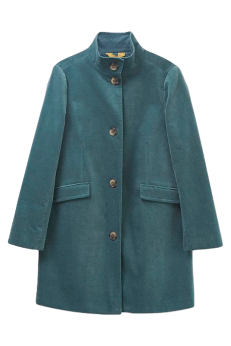 KARLA VELVET COAT MID TEAL 1