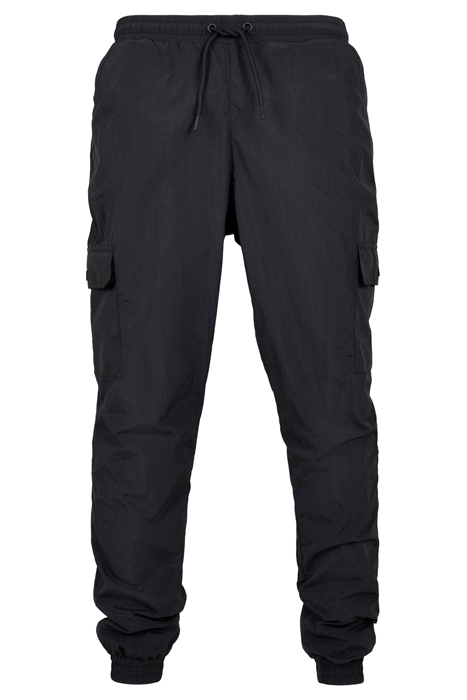 CARGO NYLON TRACK PANTS BLACK 1