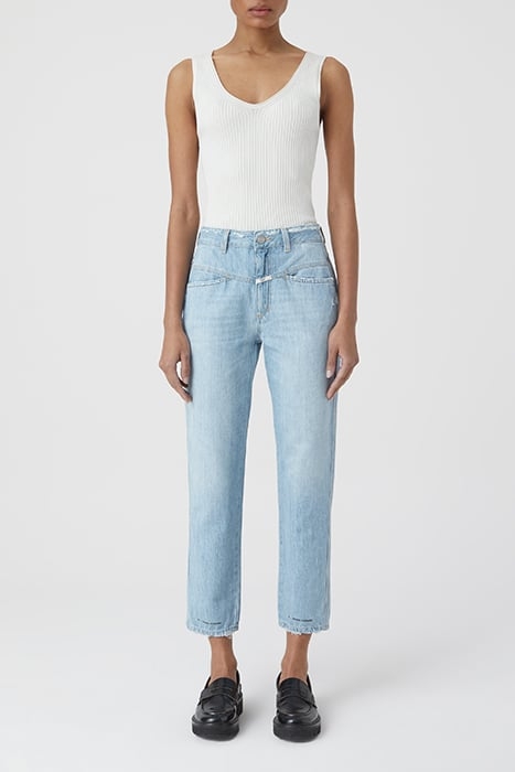 WOMEN PEDAL PUSHER JEANS LIGHT BLUE 4