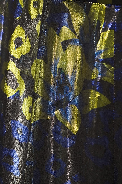 WOMEN‘S FLARED TRANSPARENT TROUSERS BLUE LILLY PRINT 5