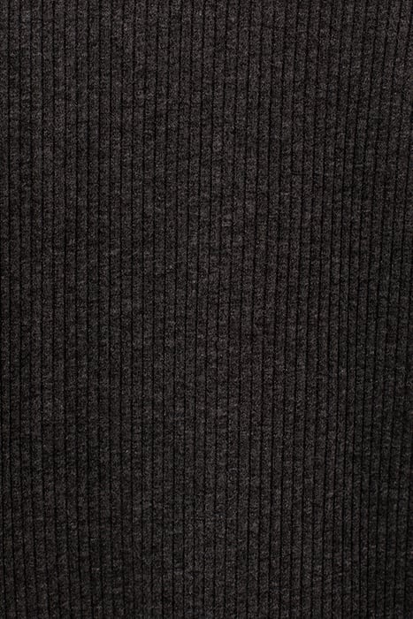 GIRLS’ GREY RIBBED SHIRT DRESS ANTHRACITE MOTTLED GREY 4