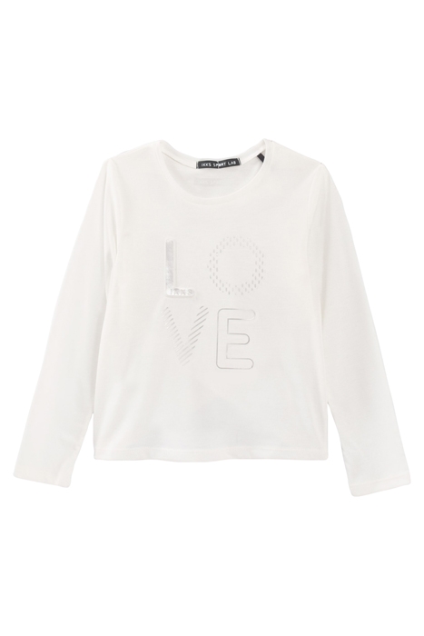 GIRLS’ ECRU SPORT T-SHIRT WITH TIE-DYE BRA TOP OFF-WHITE 4