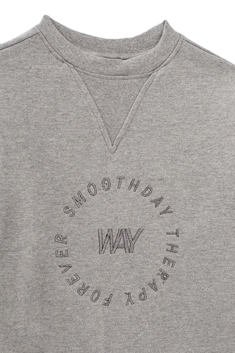 GIRLS’ GREY SWEATSHIRT DRESS + DETACHABLE SLEEVES GREY 4