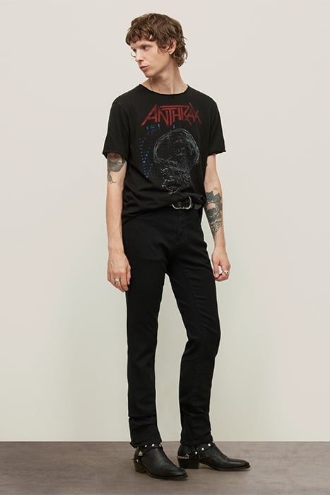 SS RAW EDGE TEE VINTAGE WASH - ANTHRAX WHITE NOISE BLACK 3