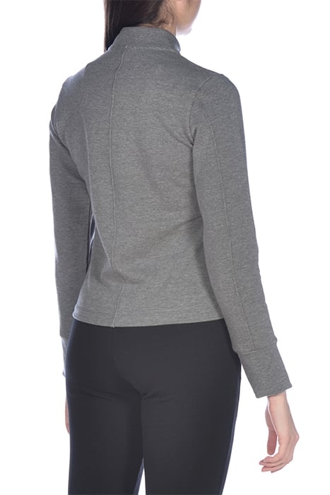 W ASYMMETRIC F/Z JACKET DARK GREY MELANGE 6