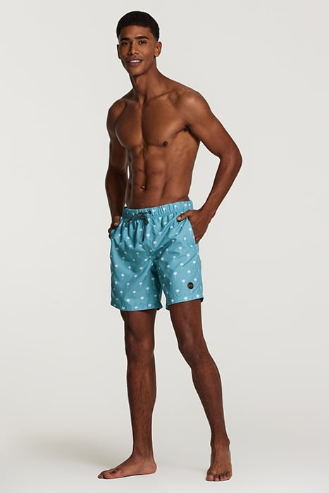 SWIMSHORT SCRATCHED SHIWI PALM CAMEO BLUE CAMEO BLUE 4