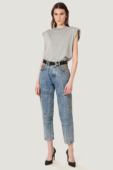 VERRIE STRAIGHT IN BLACK/BLUE DENIM 2