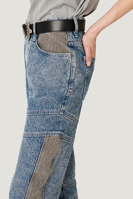 VERRIE STRAIGHT IN BLACK/BLUE DENIM 4