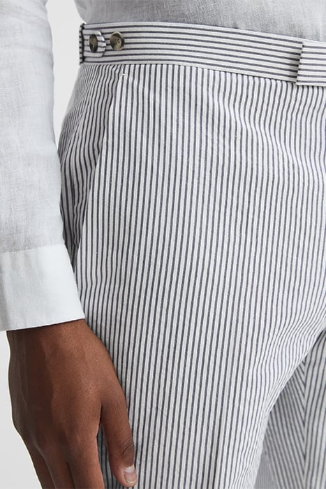 BARR SUIT PANTS BLUE/WHITE 4