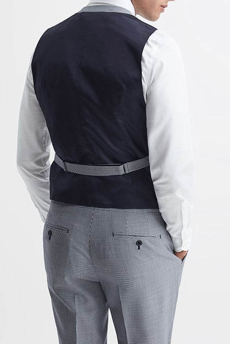 GRANGE WAISTCOAT NAVY/WHITE 2