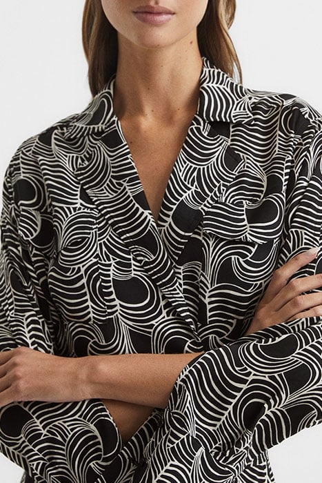 GEORGINA DRESS CREAM/BLACK 5