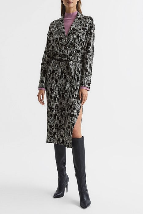 GEORGINA DRESS CREAM/BLACK 1