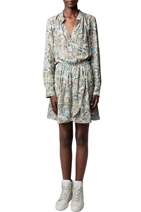 RINKA SOFT BRITISH FLOWERS KAKI 1