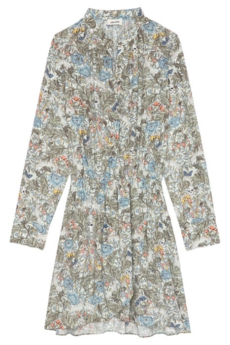 RINKA SOFT BRITISH FLOWERS KAKI 6