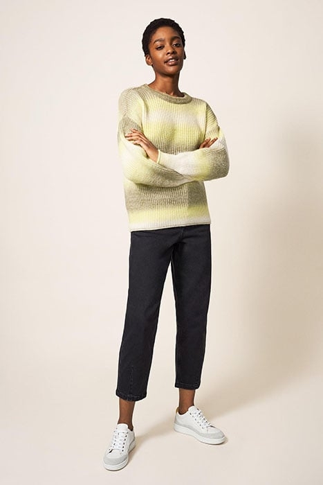 SPRING SPACEDYE JUMPER GREEN MULTI 1