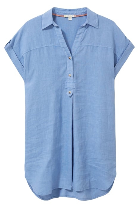 ELSIE LINEN TUNIC MID BLUE 1