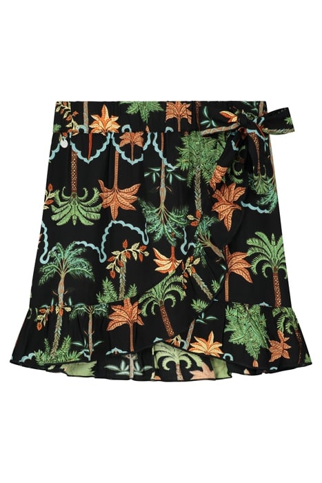 GIRLS VENICE SKIRT JAIPUR PALM BLACK 1