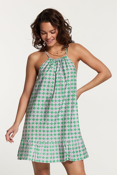 LADIES MEDELLIN DRESS PORTO TILE FRESH GREEN 1