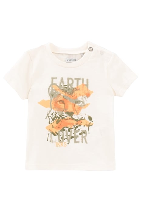 BABY BOYS’ ECRU LEOPARD IMAGE ORGANIC COTTON T-SHIRT 1