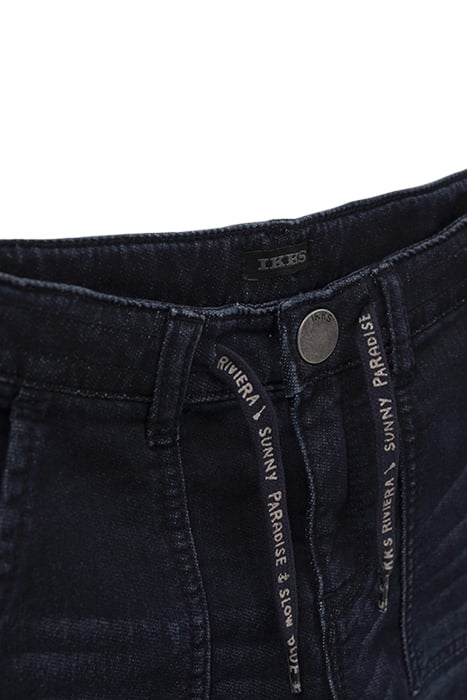 BOYS’ RAW DENIM BERMUDA SHORTS WITH SLOGAN CORDS 5