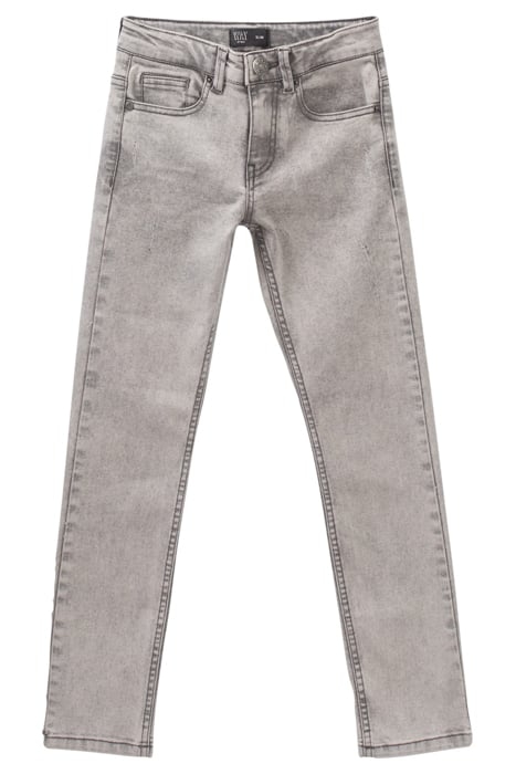 BOYS’ GREY SLIM JEANS WITH PLACED DISTRESSING 2