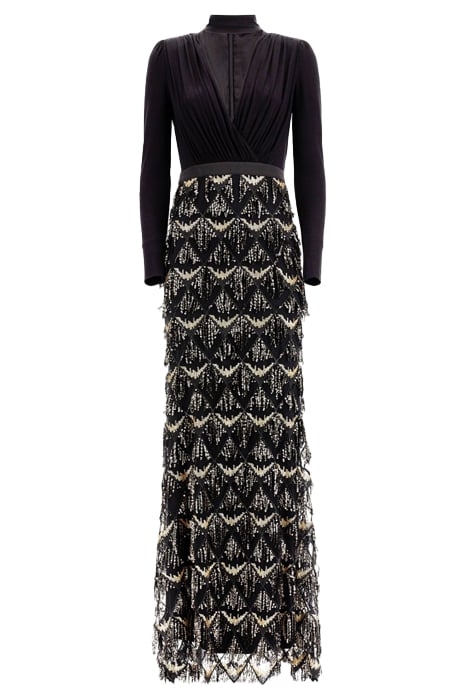 MARCIANO BY GUESS ABBY LONG DRESS JET BLACK 7