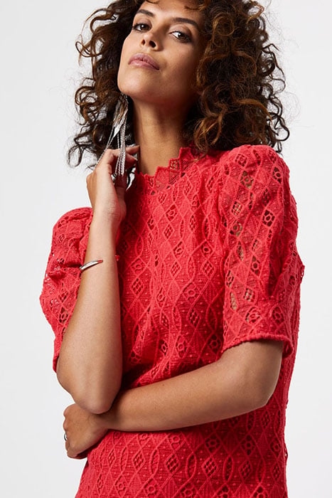 D6MARLEY LACE DRESS RUBY GRAPEFRUIT 3
