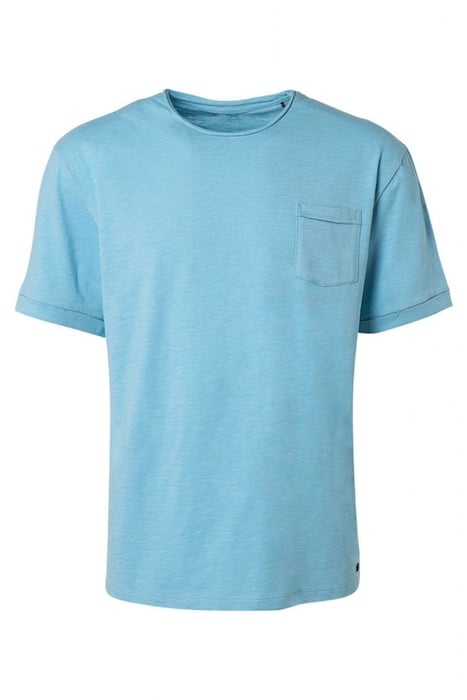 T-SHIRT CREWNECK SLUB LIGHT AQUA 4