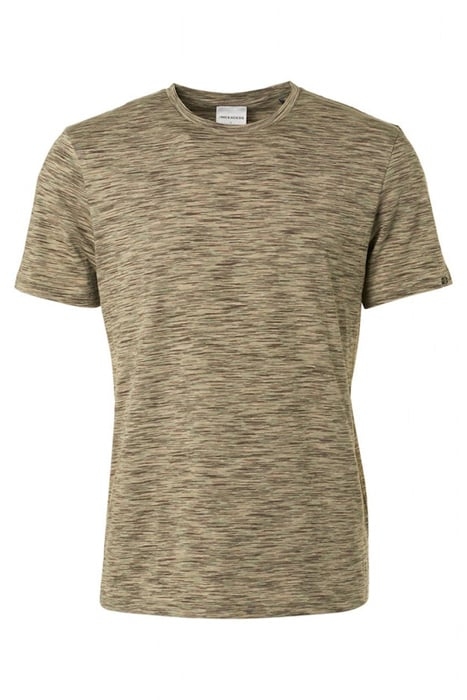 T-SHIRT CREWNECK MULTI COLOURED YARN DYED MELANGE SMOKE GREE 4