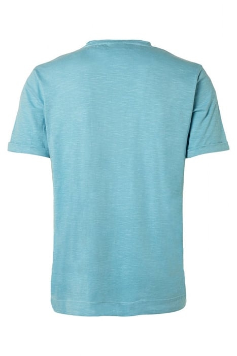 T-SHIRT CREWNECK PRINT GARMENT DYED LIGHT AQUA 5
