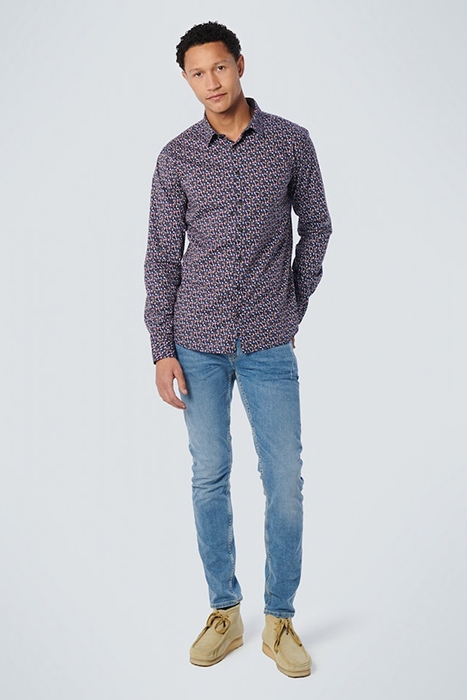 SHIRT STRETCH ALLOVER PRINTED MAUVE 3