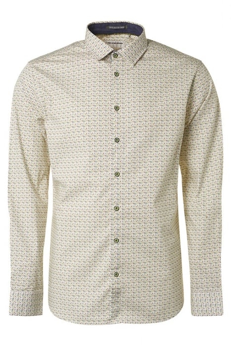 SHIRT ALLOVER PRINTED STRETCH LIGHT GREEN 4