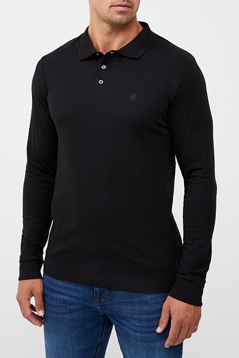 2 PACK LONG SLEEVE POLO SHIRT BLACK 1