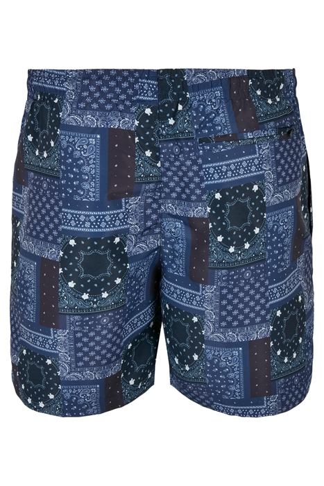 PATTERN SWIM SHORTS NAVY BANDANA AOP 7