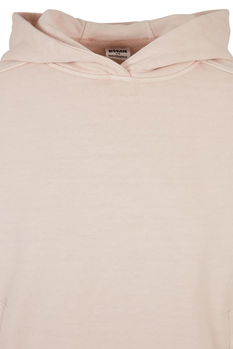 LADIES HEAVY TERRY GARMENT DYE HOODY PINK 8