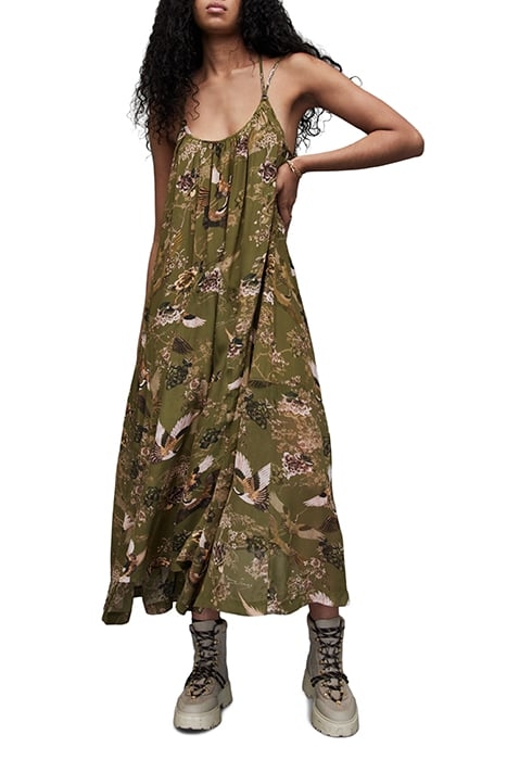 AREENA PEGGY DRESS KHAKI GREEN 2