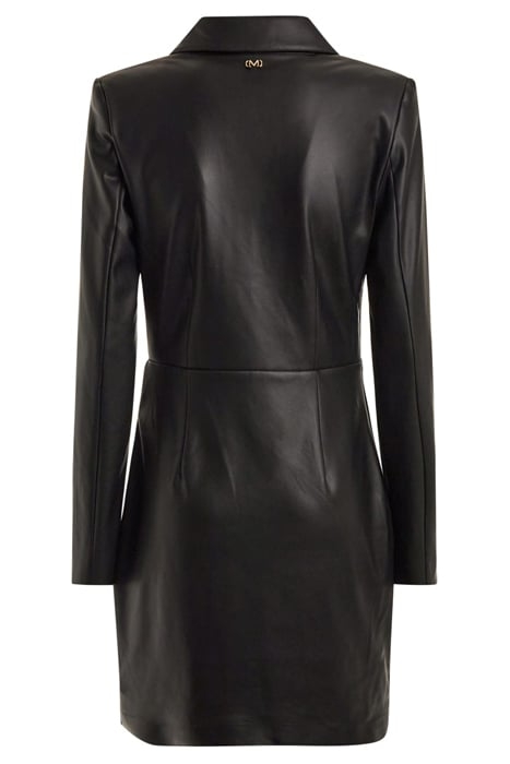 MARCIANO BY GUESS ANGELA DRESS JET BLACK LEATHER 5